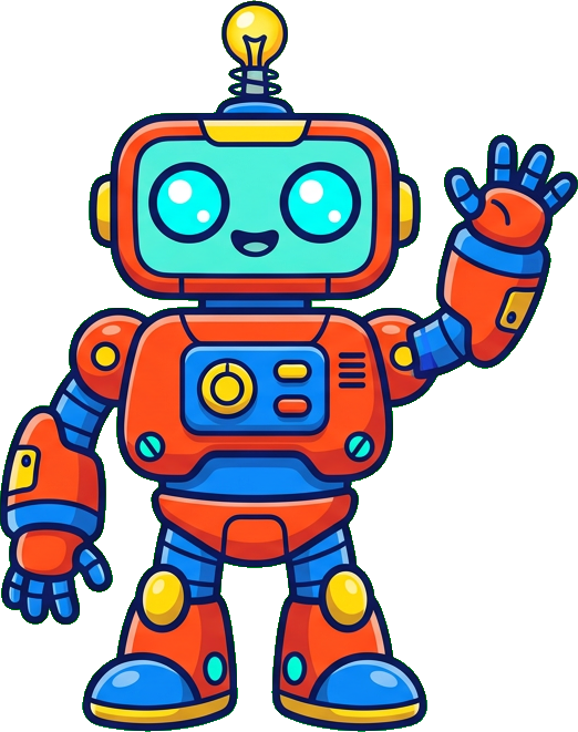 TechToysCentral robot mascot waving